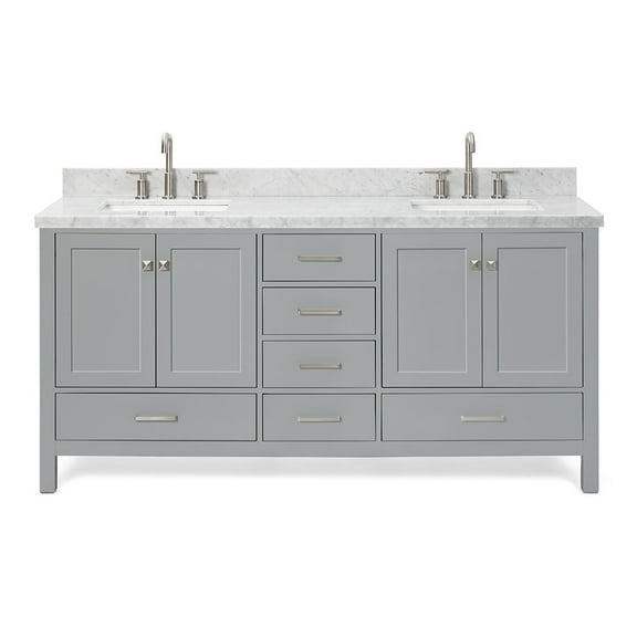 Ariel A073d-Cwr-Vo Cambridge 72" Free Standing Double Basin Vanity Set - Grey