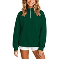 thumbnail image 2 of StSilkitty Sweatshirts for Boys Girls Quarter Zip Long Sleeve Mock Neck Pullover Tops Fall Winter Warm Clothes, 2 of 9