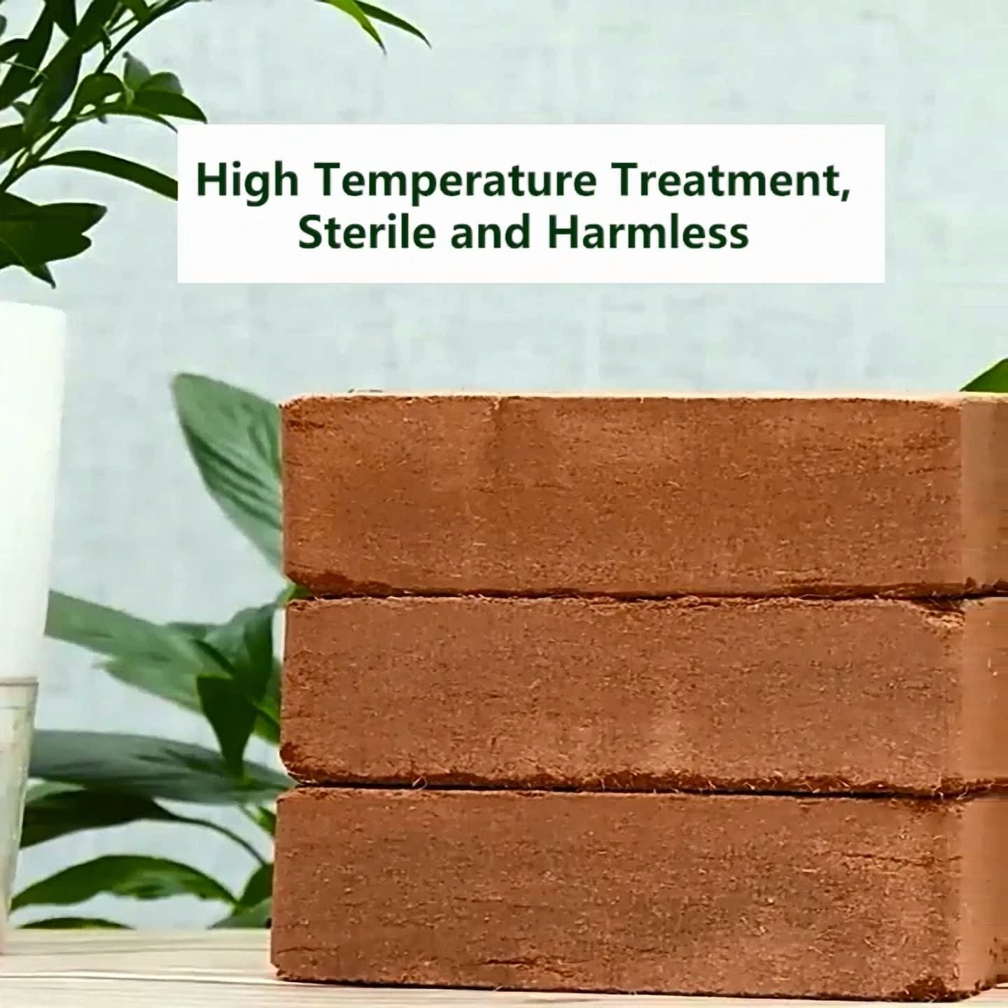 PURELY- 2 Pack 650G Fiber Potting Soil Growing Media Gardening Coco Coir Brick Coconut