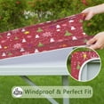thumbnail image 6 of Red Christmas Snowflake Tree and Star Pattern Square Fitted Tablecloth with Elastic Edge,Square Table Cover,Washable Elastic Table Cover for Home Kitchen Party Decor 36"x36", 6 of 6