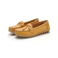 thumbnail image 1 of MAWCLOS Mocassins pour Femmes Confort Chaussures d'Infirmière à Enfiler Mocassins Résistants Nœud Chaussures de Travail Bateau Jaune 9, 1 of 9