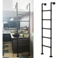 thumbnail image 1 of Wall Mounted Metal Ladder for Home Loft, 4ft 5ft 6ft 7ft 8ft Height Basement Window Well Egress Ladder, Black Attic Bunk Bed Ladder, Emergency Fire Climbing Ladder, Customizable Size, Loads 330lbs (S, 1 of 1