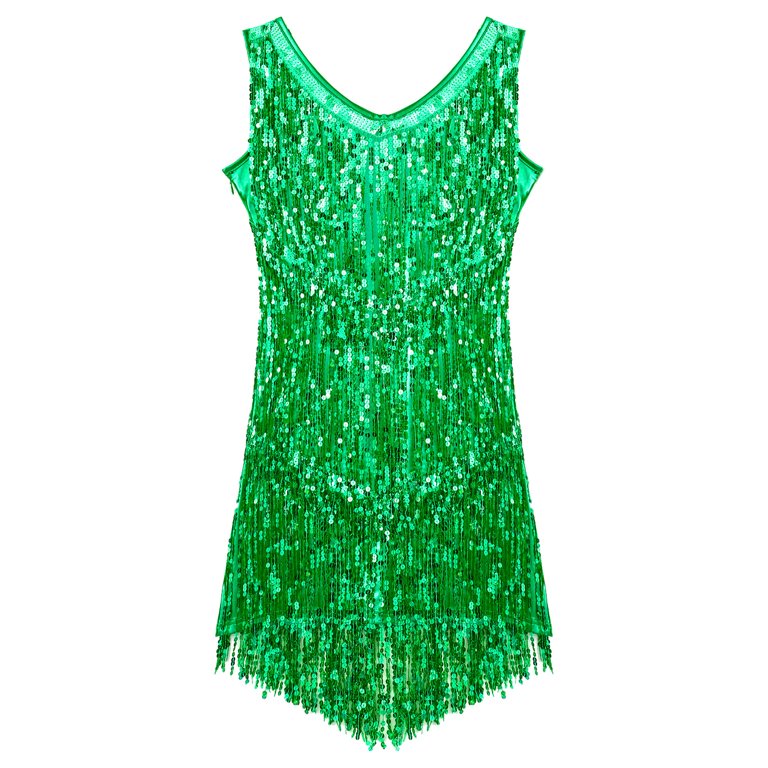 green sequin swing dress Pastel V-Neck Long Sequin Prom Dress 3793 Sage Green / 0