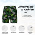 thumbnail image 5 of Balery Tropical Leaves1 Mens Swim Trunks Swim Shorts for Men Quick Dry Inseam Beach Shorts with Compression Liner Pocket-XX-Large, 5 of 9