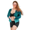 thumbnail image 1 of BeautyIn Rash Guard Shirt for Women Plus Size Zip Front Long Sleeve Sun Protection Swimwear Tops S-3X, 1 of 8