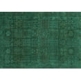 thumbnail image 1 of Ahgly Company Machine Washable Indoor Rectangle Abstract Turquoise Blue Modern Area Rugs, 5' x 7', 1 of 4