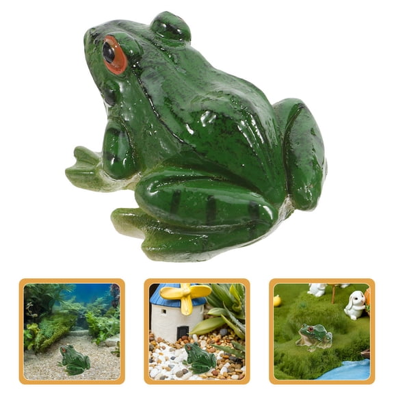 TAILTOSS Creative Frog Ornament Frog Figurine Green Microlandscape Outdoor Garden 1Set