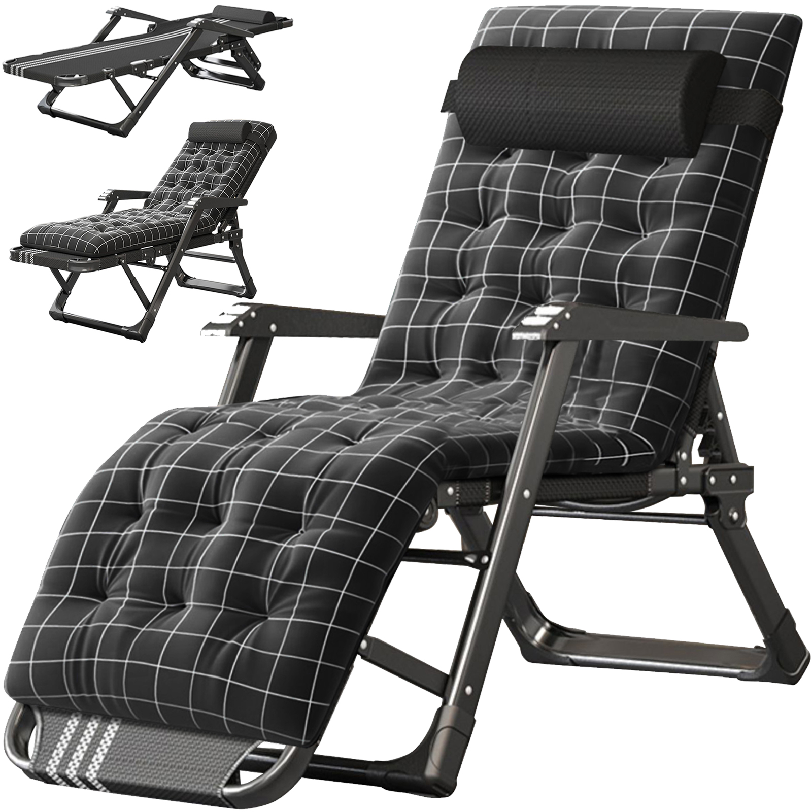 Lilypelle Zero Gravity Chair Folding Reclining Lounge Chair with Mat Lounge Recliner Chairs with Tray,Pillow - image 1 of 13