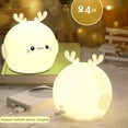 thumbnail image 4 of FHBVT Children's Cute Night Light, Rechargeable Portable Sleep Light, Color-Changing Deer and Bunny Night Light for Kids Rooms, Soft Light for Relaxation, Bedtime Comfort, Sleep Aid, 4 of 8