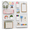 Pegboard Kit-White-2, variant on Modular Plastic Pegboard Wall Organizer Kit Pink 12x12 4 Panels