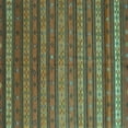 thumbnail image 1 of Ahgly Company Indoor Square Oriental Turquoise Blue Traditional Area Rugs, 8' Square, 1 of 4
