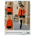 thumbnail image 7 of HUBERY Women Button Up V Neck Long Sleeve Ribbed Knitted Solid Color Cardigan, 7 of 7