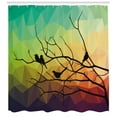 thumbnail image 3 of Ambesonne Modern Shower Curtain, Abstract Bird and Branch, 69"Wx75"L, Multicolor, 3 of 3