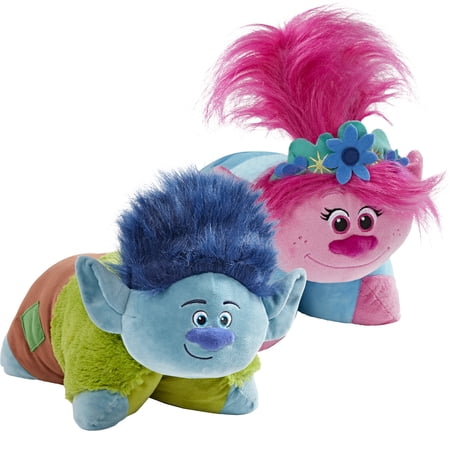 Pillow Pets Trolls 2 World Tour Poppy and Branch Pillow Pet Stuffed Animal Plush Combo Pack