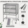 thumbnail image 5 of Aivituvin Guinea Pig Cage, Moveable Metal Frame Hamster Cage Anti-Chewing with Aluminium Alloy Edge, Hideouts, Ramps, Seesaws Chewing Toy, Deeper Pull-Out Leakproof Tray for Indoor Outdoor(Grey), 5 of 7