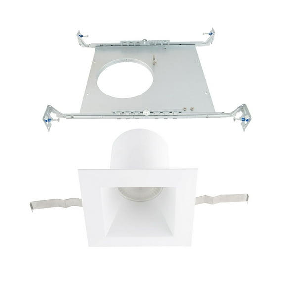 WAC Lighting Blaze Square Aluminum Recessed Light w/ New Frame-in Kit in White