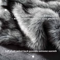 thumbnail image 6 of Battilo Gray Faux Fur Throw Blanket,Cozy Fluffy Grey Blanket Reversible to Plush Velvet,50"x60", 6 of 8
