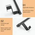 thumbnail image 2 of 2PCS Cabinet Door Towel Bar, 9 Inch Long Dishwashing Towel Rack, Stainless Steel Towel Holder, Over The Door Hand Towel Hanger for Kitchen Bathroom Cupboard (White), 2 of 7