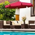 thumbnail image 2 of Outsunny Parasol Déporté Suspendu de Patio 9 Pi, Parasol Cantilever, Rouge, 2 of 10