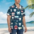 thumbnail image 3 of Disketp Hawaiian Shirts For Men,Dental Seamless Print Mens Casual Short Sleeve Button Down Shirts Beach Shirt, 3 of 7