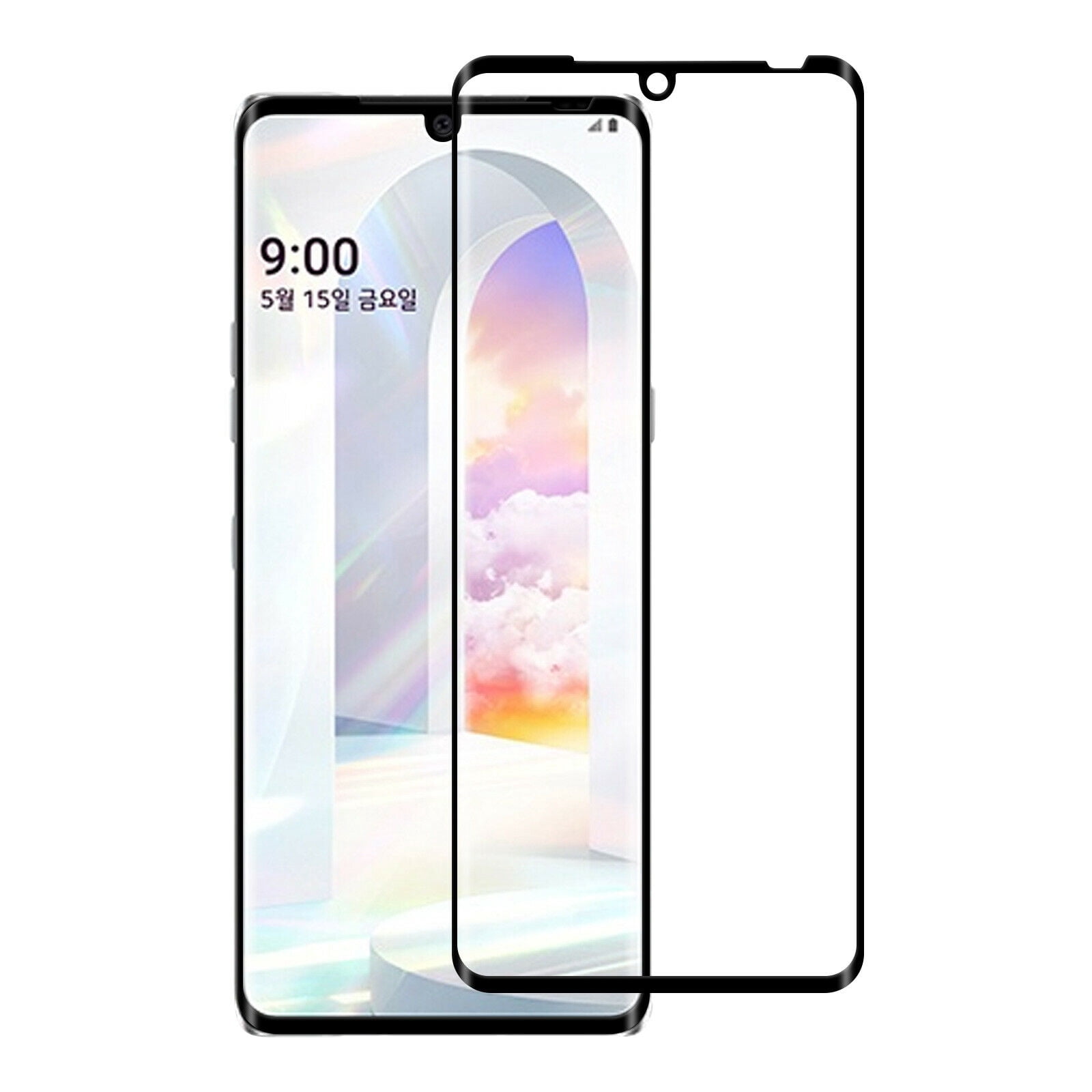 [PST] LG Velvet Full Cover Screen Protector, Premium Full Coverage Tempered Glass Screen Protector with Case Friendly & Bubble Free