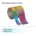 thumbnail image 3 of Unique Bargains 2 Roll 1 Yard 13.5/27mm Self Adhesive Crystal Rhinestone Ribbon for Crafts Project, Rainbow, 3 of 5