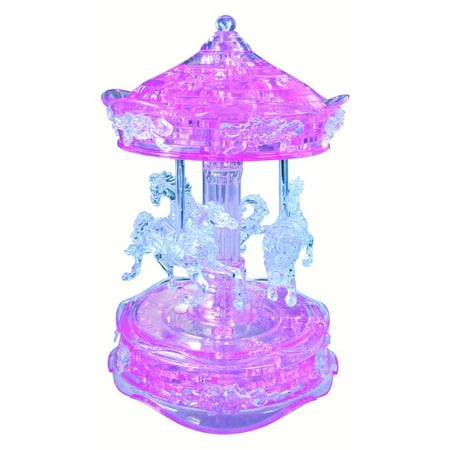 Deluxe 3D Crystal Puzzle - Pink Carousel (Best 3d Puzzle Games)