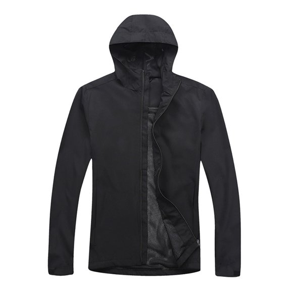 Tejiojio Clearance Jackets Women Solid Rain Outdoor Plus Waterproof Hooded Raincoat Windproof Jacket Coat