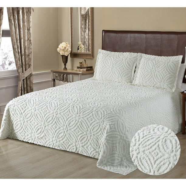 Ivory Queen Size Bedspread Hanaposy