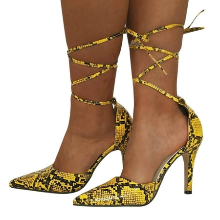 

〖Yilirongyumm〗 Yellow 41 High Heels For Women Shoes High Business For Women Shoes Heels Single Shoes Buckle Women s High Heels