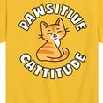 thumbnail image 3 of Pawsitive Cattitude  - Toddler And Youth Short Sleeve Graphic T-Shirt, 3 of 6