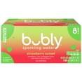 thumbnail image 2 of bubly Strawberry Sunset Sparkling Water, 12 fl oz, 8 Pack Cans, 2 of 7