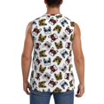 thumbnail image 4 of Bingfone Bulldog Sunglasses Face Pattern Men's Tank Tops Workout Sleeveless Tee Shirts Running Beach Tanks for Men-3X-Large, 4 of 8