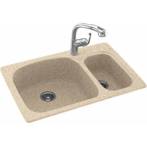 Swan KSLS3322010 33" x 22" Swanstone DoubleBasin Dual Mount Kitchen