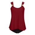 thumbnail image 6 of Womens Bikini Swimsuit High Waist Strappy Tankini Top Bottom Two Piece Swimwear Tummy Control Bathing Suit Beach Vacation Pool, 6 of 6