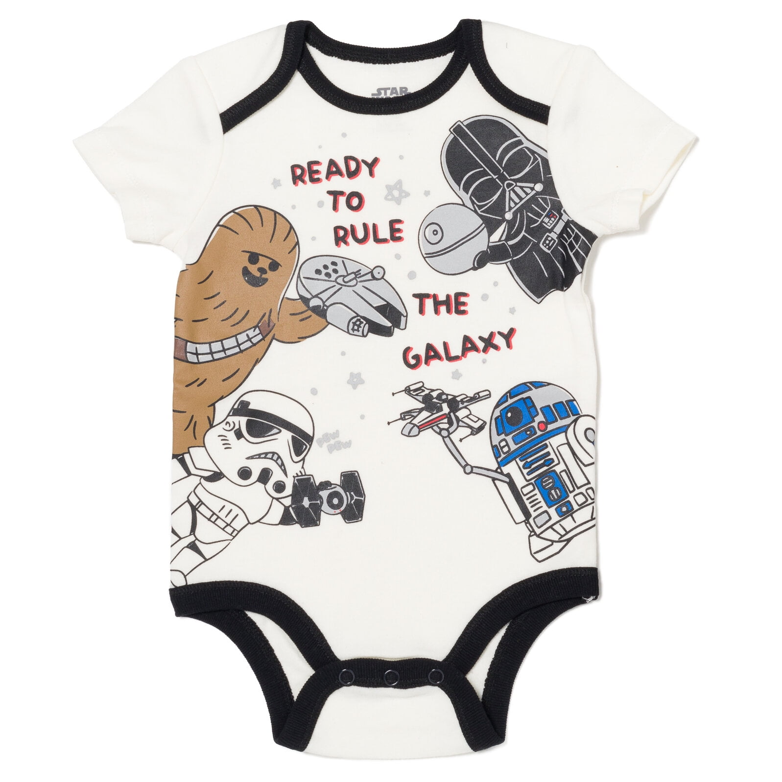 STAR WARS Darth Vader Millennium Falcon R2-D2 Bodysuit Pants and Hat 3 Piece Outfit Set Newborn to Infant