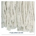 Boardwalk 2016CCT CutEnd Wet Mop Head, Cotton, 16, White, 12/Carton