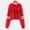 Red, variant on TAIAOJING Girl's Fuzzy Hoodies Girls Kids Casual Loose Active Full Sleeves Hoodies Sweatshirts Hooded Short Pullover Letter Print Striped Crop Tops Girls Tops 8-9 Years