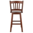 thumbnail image 4 of Winsome Fina 24"H Swivel Seat Transitional Solid Wood Counter Stool Walnut, 4 of 9