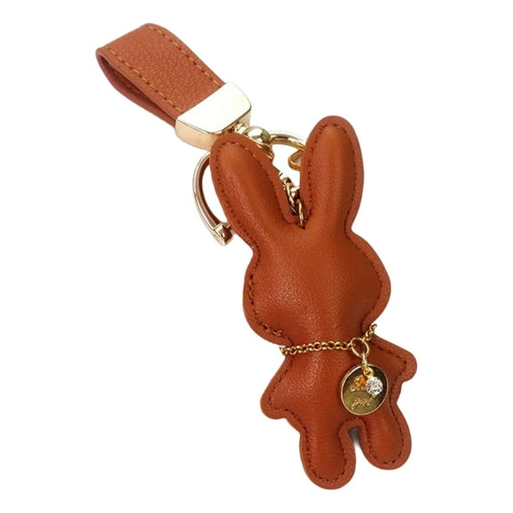 RUISINERY Rabbits Bag Charm Leather Bag Decoration Soft With Elegant Strap Buckle For Stylish Women And Trendy Accessory Lovers
