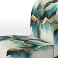 thumbnail image 4 of Designart « Expressionnisme Abstrait Sarcelle et Or III » Turquoise Fauteuil d'Appoint Moderne Rembourré - Fauteuil Moderne pour Chambre, 4 of 7
