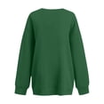 thumbnail image 3 of ADSSDQ Women's Crewneck Sweatshirts Drop Shoulder Long Sleeve Comfy Pullover Cute Tops Teen Girls Fall Trendy Clothes Dark Green S, 3 of 5