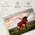 thumbnail image 6 of Elephant Stock Brown Texas Longhorn Wall Art - Horizontal Canvas Wall Art - Living Room Wall Decor - Animal Canvas - Gray And Green Decor - 45" x 30", 6 of 8