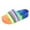 Blue, variant on OJinShaWanO Bedroom Slippers Women Memory Foam Dearfoam Summer One Word Drag Flash Drill Loose High Bottom Non Outer Wear Thick Bottom Sandals and Slippers