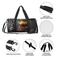 thumbnail image 4 of Vsdgher Western Cowboy Duck 45L Foldable Duffel Bag, Sports Gym Bag,Overnight Bag, Portable Weekender Bag for Airplanes, 4 of 6