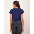 thumbnail image 4 of Moomaya Crop Tops For Women, Short Sleeve V-Neck Casual Summer Viscose Tops, 4 of 9