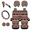 Deer Pattern, variant on Binienty Car Interior Kit, with Car Headrest Pillow Covers Car Handbrake Sleeve, 11 pcs Wear-Resistant