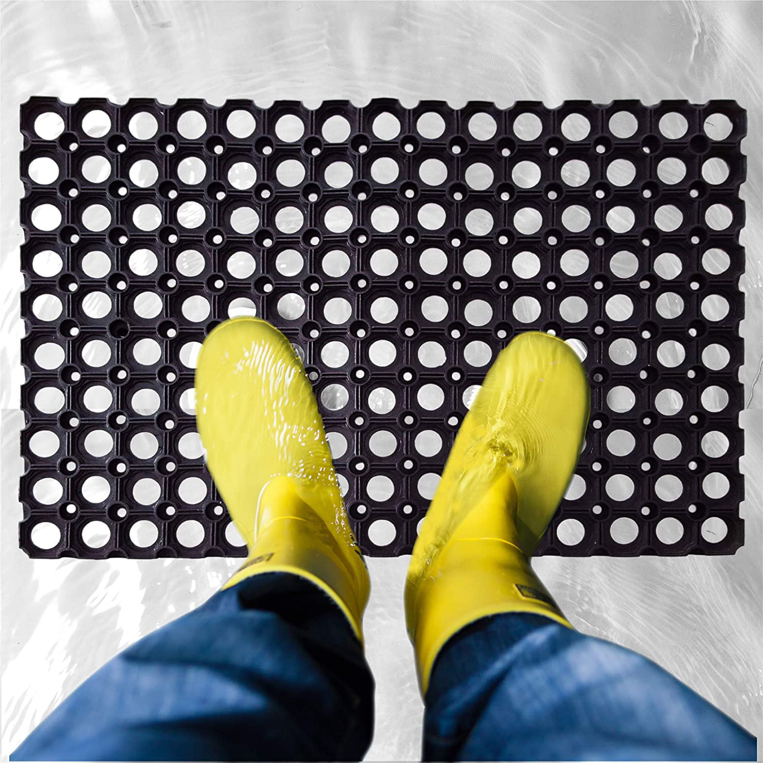 Rubber Drainage Floor Mat 83x35 Kitchen Mat Non-Slip for