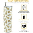 thumbnail image 5 of Pineapple Gifts for Women Men - Pineapple Tumbler Pineapple Cup with Lid and Straw - 20 Oz Stainless Steel Insulated Water Bottle - Travel Coffe Mug Birthday Chistmas Gift, 5 of 6