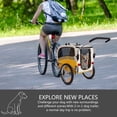 thumbnail image 3 of MOJAY 3-in-1 Dog Bicycle Trailer, Dog Stroller, and Dog Jogging Stroller, Yellow, 3 of 6